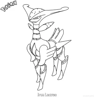 Free printable Iron Leaves Coloring Page - Free Printable Pokemon Coloring Sheets coloring page